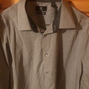 Calvin Klein Men's Gray Dress Shirt